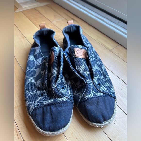 Coach Shoes - COACH: Denim Slip-on Espadrille Sneakers - Size 7